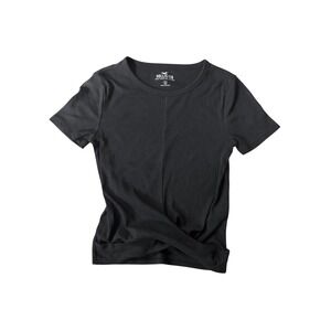 Hollister Must-Have Collection Ribbed Short Sleeve T-Shirt Black Small Womens